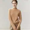 Suéter de Cachemira Baicaierong Otoño/Invierno 2026 para Mujer con Cuello Semi Alto, Diseño Versátil, Tejido de Lana