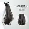 Peruca de rabo de cavalo longo, rabo de cavalo falso de amarrar para o verão, cabelo realista, rabo de cavalo alto popular, tranças naturalmente levemente enroladas para dentro