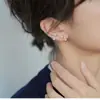 Explotaciones Transfronterizas Diamante Bola Clavo de Oreja 2025 Super Destello Tendencia Acero de Titanio de Alta Calidad Tipo C Clavo de Oreja Clavo de Nariz Aro de Oreja Pendientes