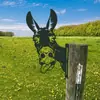 Adornos Metálicos al por Mayor Creativos de Burro Silueta Animal Dinosaurio para Exteriores con Enchufe para Estaciones Independientes Transfronterizas