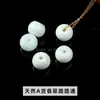 Cuentas espaciadoras de jadeíta natural grado A para accesorios de joyería hechos a mano DIY, pulsera y collar de estilo chino de venta caliente transfronteriza, hebilla de paz al por mayor