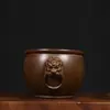 Ornamento de Mesa Cilindro de Bronze Cabeça de Leão Cilindro Cilindro da Cidade Proibida Cinzeiro Tigela de Tesouro Bronze Entrada Artesanato Doméstico Fabricante