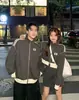 Traje de Pareja para Mujer Otoño 2022 Nuevo Estilo Spice Girl Chaqueta Corta de Manga Larga Falda de Media Longitud de Cintura Alta Traje de Moda