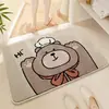 Capivara imitação caxemira tapete de chão banheiro vaso sanitário tapete de pé absorvente hall de entrada fácil de limpar capacho dropshipping