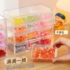 Caja de Almacenamiento de Cuentas Cristal Glaseado Cuentas Sueltas Escritorio Joyería Cajón Transparente Compartimento Cuentas Hechas a Mano DIY Material Caja