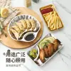 Prato de pastelaria em aço inoxidável com grade para molho Grade dourada prato de batatas fritas fritas criativo bar KTV restaurante prato de lanche