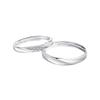 Anillo de pareja de plata de ley s925, anillo liso, anillo simple que combina con todo, anillo de plata pura s999, regalo de San Valentín