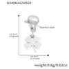Miduoduo Acero Inoxidable Chile Flor de Cuatro Hojas Colgante Conjunto de Pulsera DIY Chapado en Oro de 18K No se Desvanece