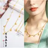 Collar Puzuo de Estrella de Cinco Puntas y Corazón con Borla, Chapado en Oro de 24 Quilates, Color Duradero, con Zirconia, Diseño de Lujo Ligero para Usar en Capas como Cadena para Clavícula