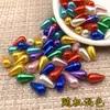 Perla de Imitación Colorida Forma de Gota de Agua Agujero Recto 8x15mm Accesorios para Joyería DIY Cuentas Hechas a Mano Pasador Pendientes Material para Ropa