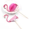 Flamingo abacaxi 3D inserção de cartão para bolo festa de aniversário 50 peças um pacote Inserção de cartão para bolo de aniversário flamingo