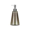 Frasco Cônico Personalizado de 320ml para Loção 28 Dentes Plástico PET Frasco Cabeça de Bomba de Pressão Processo Cinza Translúcido Personalizado