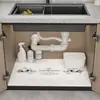 Alfombrilla Drenante para Gabinete de Almacenamiento con Patrón de Mármol, Alfombrilla Drenante para Cocina, Alfombrilla Absorbente de Agua de Tierra de Diatomeas, Secado Rápido, Antideslizante, Protección para Encimera
