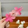 Rosa Gradiente Flor Grampo de Cabelo Franja Lateral das Mulheres Duckbill Clip Tiara Doce Bonito Quebrado Grampo de Cabelo Grampo de Cabelo