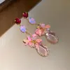 Brincos de gota com lantejoula redonda de vidro cravejada de diamantes e agulha prateada, um toque de luxo e sofisticação, com designs de franja, brincos modernos e elegantes para mulheres
