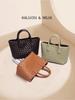 Bolso de mano tipo cesta de verduras de moda nueva de primavera y verano de fábrica, bolso de hombro de gran capacidad abierta, diseño nicho, bolso bandolera combinable