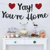 ¡Yupi! Estás en Casa Personal Militar Regresando a Casa, Estudiantes Internacionales Regresando a Casa, Banner de Decoración para Fiesta de Ceremonia de Bienvenida a Casa