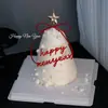 2026 Feliz Año Nuevo Decoración Acrílica para Pastel Topper Día de Año Nuevo Festival de Primavera Fiesta de Nochevieja Inserto de Vela de Pentagrama