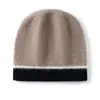 Gorro de punto de cachemira, unisex, cálido y resistente al frío, cubreorejas, adecuado para otoño e invierno, gorro de punto casual, gorro para ciclismo al aire libre, gorro de invierno