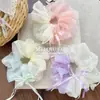 Diadema de Malla de Hada de Gama Alta, Suave Elegante, Lazo de Perlas, Goma para el Cabello, Diadema, Accesorios para el Cabello para Mujeres