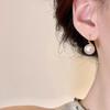 Pendientes de perlas con tacones altos franceses, 2024, nuevos pendientes de nicho de lujo, ligeros y de moda, pendientes de gancho para la oreja para mujer.
