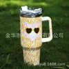 Nueva Botella de Agua Elegante de Acero Inoxidable 304 con Diseño de Tigre, Vaso Térmico con Asa, Vaso para Coche de 40 oz