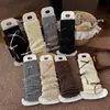 Zapatos y calcetines para niñas, con diseño de lazo y volantes, engrosados para abrigar en otoño e invierno, con estampado de rosas retro, adecuados para niños y bebés