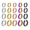 Moda Transfronteriza Europea y Americana Pendientes Gruesos de Moda Acero de Titanio Joyería Minimalista Aros Gruesos Huecos en Forma de C Gama Alta