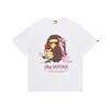 Camiseta estilosa japonesa da marca Ape Kikai Maneki Neko de manga curta para homens e mulheres, adolescentes, moda de rua e campus, camiseta juvenil de manga curta