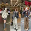 En Stock Piel Genuina Suela de Vacuno Retro Zapatos sin Cordones con Velcro Zapatos de Entrenamiento Alemanes para Mujer, Punta Redonda Parche de Retazos Suela Fina Zapatos Casuales para Mujer