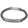 Pulsera para Hombre, Diseño de Nicho Vintage, Cadena Tejida con Patrón de Hueso de Dragón y Paz, de Moda para Hombres y Mujeres, Estilo Nuevo, Directo del Fabricante, Estilo Chino