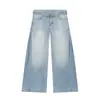 Comercio Exterior al por Mayor Ropa para Mujer Estilo Europeo y Americano, Jeans Versátiles Casuales para el Día a Día de Pierna Recta de Tiro Bajo, Otros