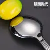 Colher de Aço Inoxidável 304 Coluna Romana Fundo Plano Colher para Crianças Colher para Jantar em Casa Colher de Cabo Longo Espessada de Alto Valor