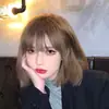 Peruca Menina Miki Divertida Fofa Franja Ar Redutora de Idade Rosto Redondo Bob Cabelo Curto Liso Cosplay Bidimensional