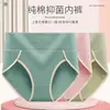 Pantaleta de Mujer Jacquard de Algodón Puro de Cintura Alta con Refuerzo Antibacteriano, Levanta Glúteos, Transpirable, Color Sólido, para Madres de Tallas Grandes, Braguita Triángulo de Control de Abdomen para Mujer