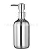 500ml Botella de Loción Plateada Retro Francesa Presionando Gran Capacidad Champú Jabón Corporal Jabón de Manos Botella Vacía