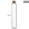 Diâmetro 22mm baioneta Controle de rolha Garrafa transparente Frasco pequeno para remédios Garrafa de desejos Garrafa flutuante Garrafa de lanugem atacado