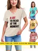 Camiseta Retro Americana Oversize de Manga Corta para Mujer, Talla Grande 100kg, con Estampado, Top Holgado de Verano con Cuello en V