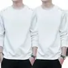 Envío RápidoCamiseta de Manga Larga con Cuello Redondo, Holgada y Gruesa, para Otoño e Invierno, Tallas Grandes