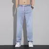 Jeans masculino atacado do Sudeste Asiático para primavera e outono, corte reto solto, marca da moda, perna larga, estilo americano, calça casual versátil
