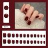 Parche de arte de uñas corto estilo Ins puro, deseo una práctica simple y avanzada, pieza de uña con pegamento de gelatina, uso manual, venta al por mayor de uñas