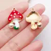 20 Estilos de Casa de Hongo con Goteo de Aceite Colgantes de Aleación de Acción de Gracias Charms para Pulsera de Collar DIY Accesorios para Llaveros
