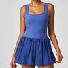 Ropa de Tenis Transfronteriza Europea y Americana, Vestido Deportivo de Golf, Ropa de una Pieza de Secado Rápido para Mujer al Aire Libre, Ocio, Fitness, Baile