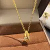 Collar de Cadena para Clavícula Pequeño con Colgante de Gota de Agua y Almendra Chapado en Oro con Circonita, Moda Vintage de Lujo Ligero, Estilo Retro