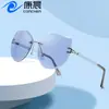 Gafas de Sol Sin Marco 2026 Nueva Moda Versátiles Marco Grande Uso Diario para Mujer Protección Solar Estilo Europeo y Americano Gafas de Sol Ojo de Gato