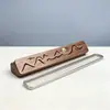 Quemador de Incienso Horizontal de Madera de Nogal Yuanshan Guanyue, Portainciensos Sólido de Sándalo Estilo Chino, Caja Horizontal de Incienso de Sándalo y Madera de Agar, Aromaterapia para el Hogar