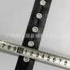 Tira de couro PU com ilhós e cordão de couro, ferragens, ilhós pintados de branco, fita, cinto, alça de ombro, acessórios de vestuário, fita