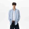Camisa Unissex de Manga Longa Estilo Preguiçoso Street Cleanfit Retrô Americano Jaqueta Base Versátil Solta