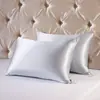 Funda de almohada de seda de morera 16 mm tamaño 43*63 Doble cara Suave Adecuada para niños En stock Color liso simple