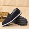 Zapatos de Tela del Viejo Pekín al por Mayor, Suela de Goma, Tenis Casuales de Verano, Suela de Neumático Negro, Zapatos Individuales para Hombre, Versátiles, Resistentes al Desgaste, Cómodos